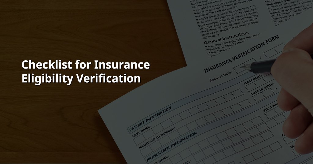Checklist for Insurance Eligibility Verification  Analytix Solutions